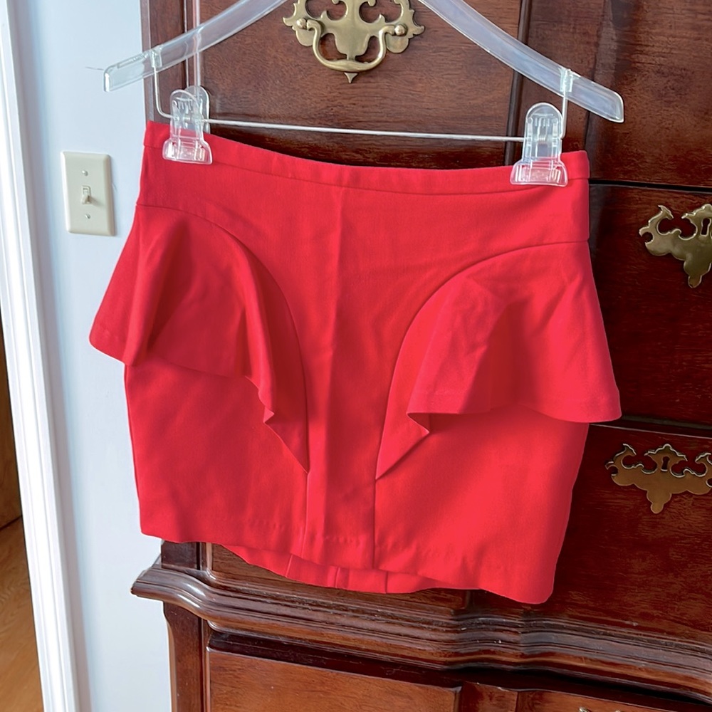 Zara red skirt